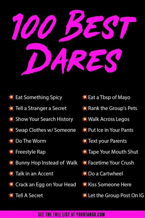 really good dares for girls.